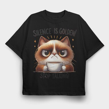 Silence Is Golden, Tricou Oversize Barbati (Unisex)