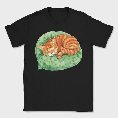 Sleepy Cat Cushion, Tricou Barbati (Unisex)