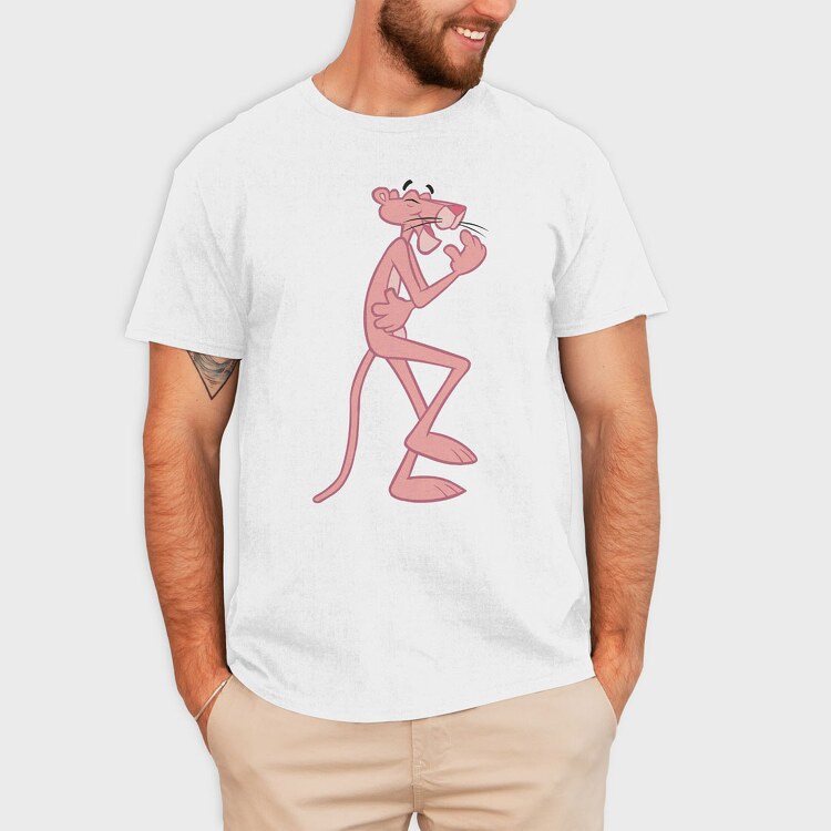 Cartoon Retro Pink Panter 4, Tricou Barbati (Unisex)