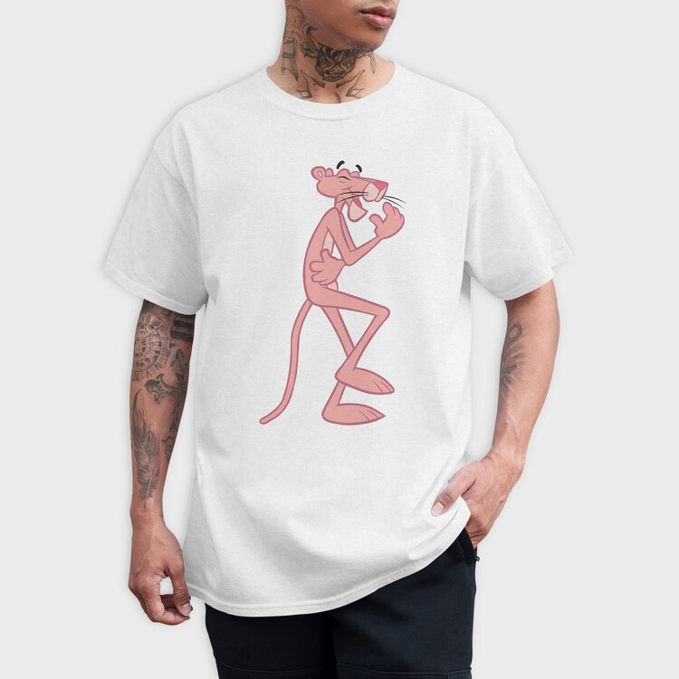 Cartoon Retro Pink Panter 4, Tricou Barbati (Unisex)