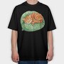 Sleepy Cat Cushion, Tricou Oversize Barbati (Unisex)