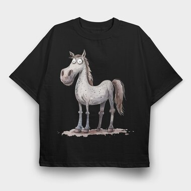 Spotted Horse Splash, Tricou Oversize Barbati (Unisex)