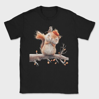Squirrel Bird Friendship, Tricou Barbati (Unisex)