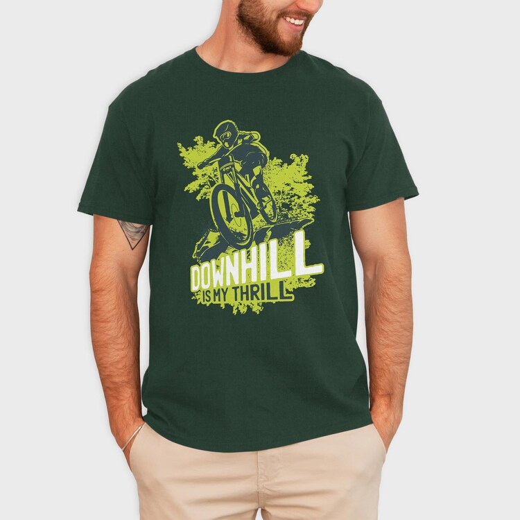 Downhill Is My Thrill, Tricou Barbati (Unisex)