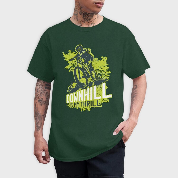 Downhill Is My Thrill, Tricou Barbati (Unisex)
