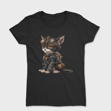 Steampunk Cat Goggles, Tricou Femei