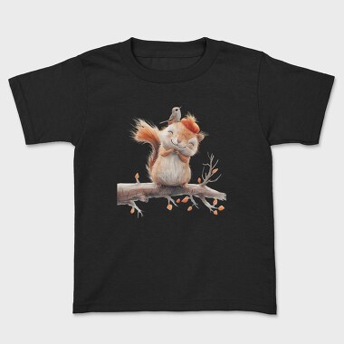 Squirrel Bird Friendship, Tricou Copii