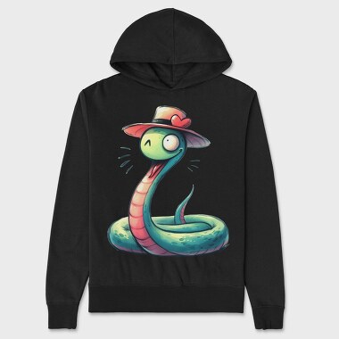 Snake Hat Smile, Hanorac Oversize Barbati (Unisex)