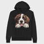 St Bernard Peeking, Hanorac Oversize Barbati (Unisex)