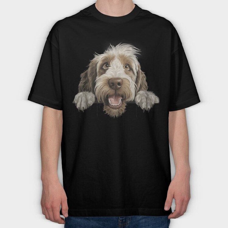 Spinone Italiano, Tricou Oversize Barbati (Unisex)