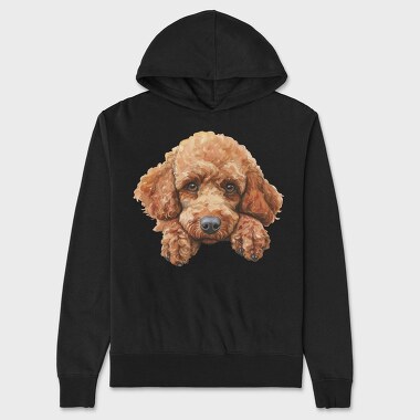 Standard Poodle Face, Hanorac Oversize Barbati (Unisex)