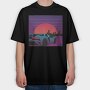 City Vaporwave 2, Tricou Oversize Barbati (Unisex)