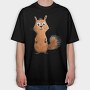 Squirrel Eyes Up, Tricou Oversize Barbati (Unisex)