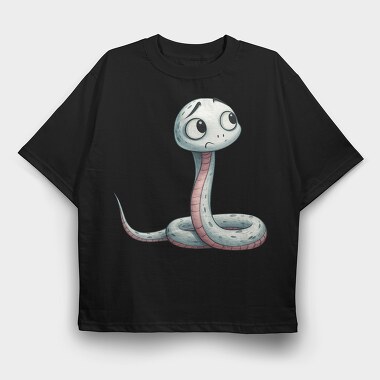 Snake Sad Face, Tricou Oversize Barbati (Unisex)