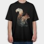 Squirrel Forest Silhouette, Tricou Oversize Barbati (Unisex)