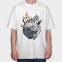 Clown Smile or Die, Tricou Oversize Barbati (Unisex)