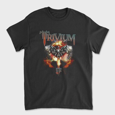 Trivium Skeleton Wings Flames 2, Tricou Barbati (Unisex)