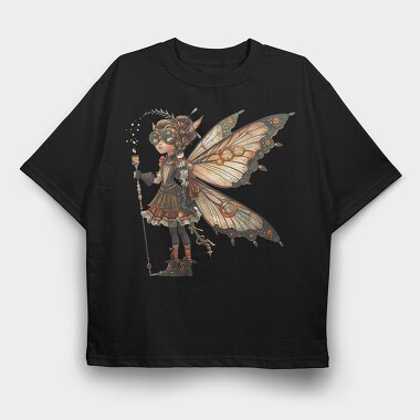 Steampunk Fairy Goggles, Tricou Oversize Barbati (Unisex)