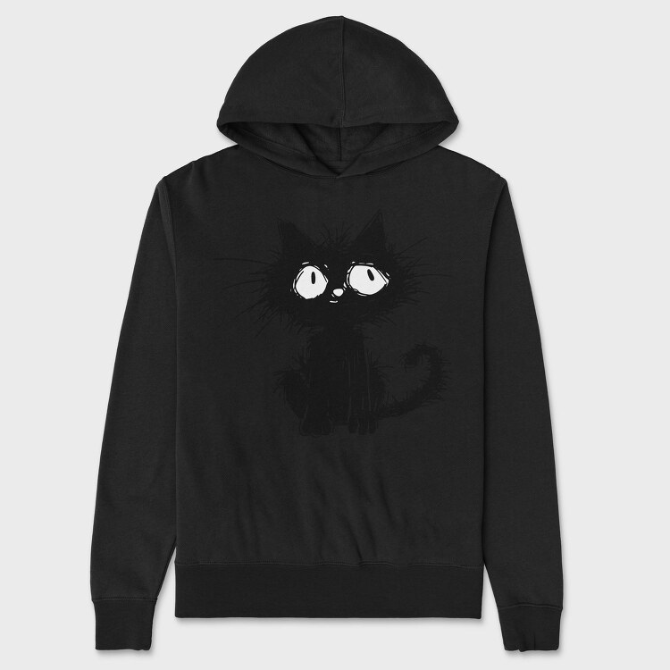 Spooky Kitty Lover, Hanorac Oversize Barbati (Unisex)