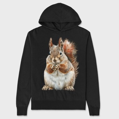 Squirrel Furry Tail, Hanorac Oversize Barbati (Unisex)