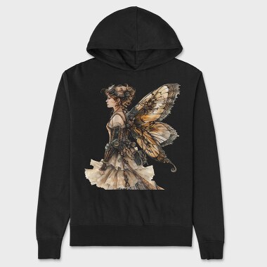 Steampunk Fairy Wings, Hanorac Oversize Barbati (Unisex)