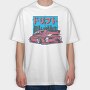 City Glitch Car, Tricou Oversize Barbati (Unisex)