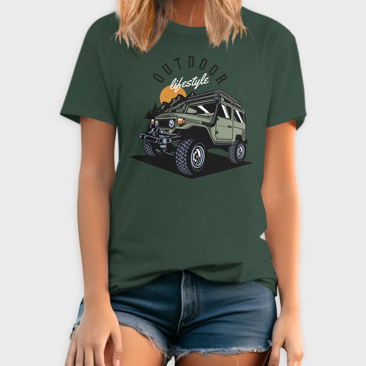 Outdoor Adventure Jeep Offroad, Tricou Barbati (Unisex)