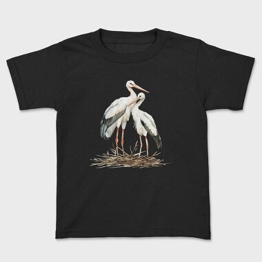 Storks In Nest, Tricou Copii
