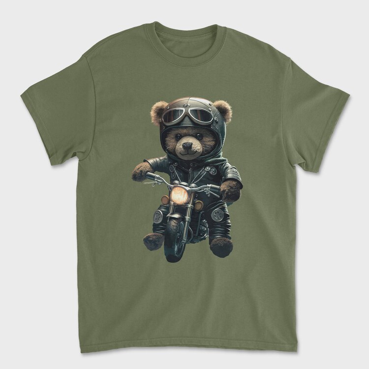 Biker Teddy Bear, Tricou Barbati (Unisex)