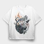Clown Smile or Die, Tricou Oversize Barbati (Unisex)