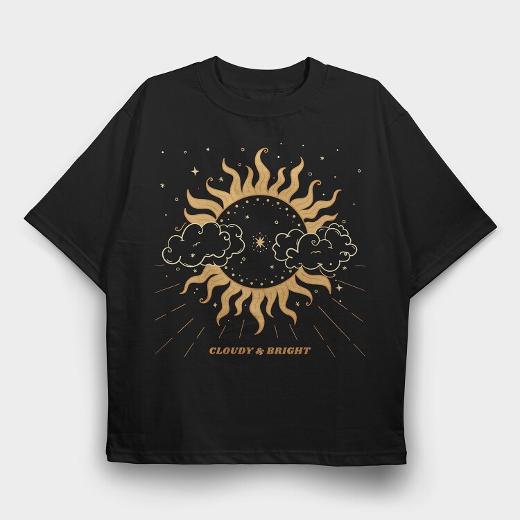Cloudy and Bright, Tricou Oversize Barbati (Unisex)