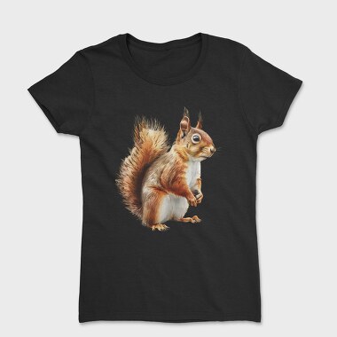 Squirrel Sitting Calm, Tricou Femei