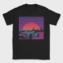 City Vaporwave 2, Tricou Barbati (Unisex)