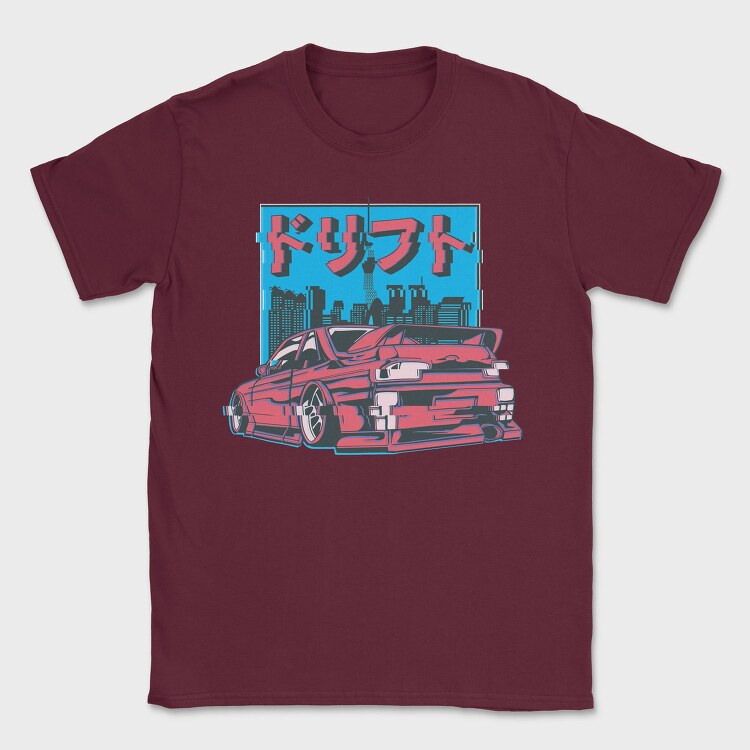 City Glitch Car, Tricou Barbati (Unisex)