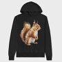 Squirrel Sitting Calm, Hanorac Oversize Barbati (Unisex)