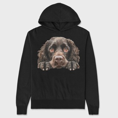 Spaniel Lover Peep, Hanorac Oversize Barbati (Unisex)