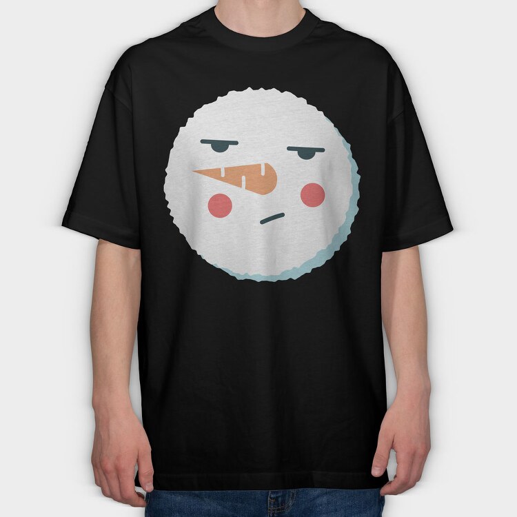 Christmas Snowman Faces 9, Tricou Oversize Barbati (Unisex)