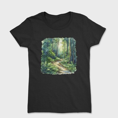 Sunlit Forest Path, Tricou Femei