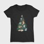 Christmas Tree Cats Realistic, Tricou Femei