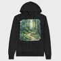 Sunlit Forest Path, Hanorac Oversize Barbati (Unisex)