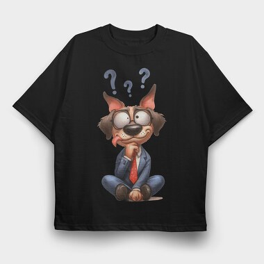 Thinking Puppy Jacket, Tricou Oversize Barbati (Unisex)