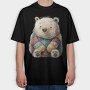 Sunny Patched Buddy, Tricou Oversize Barbati (Unisex)