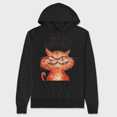 This Is My Happy Face, Hanorac Oversize Barbati (Unisex)
