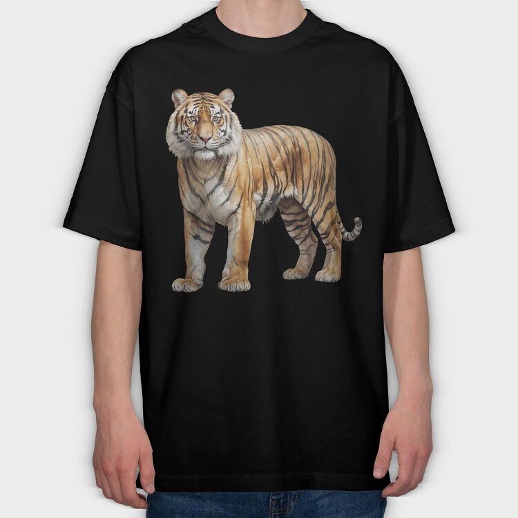 Tiger Standing Pride, Tricou Oversize Barbati (Unisex)