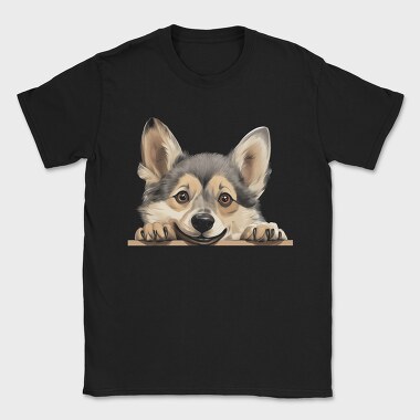 Swedish Vallhund Peeking, Tricou Barbati (Unisex)