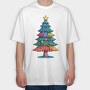 Christmas Tree Color, Tricou Oversize Barbati (Unisex)