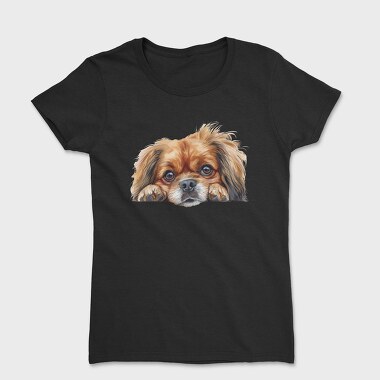 Tibetan Spaniel Peeking Face, Tricou Femei