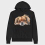 Tibetan Spaniel Peeking Face, Hanorac Oversize Barbati (Unisex)