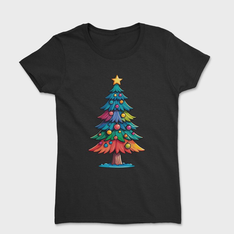 Christmas Tree Color, Tricou Femei