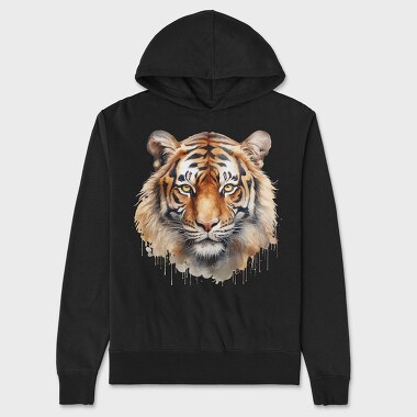 Tiger Stare Icon, Hanorac Oversize Barbati (Unisex)
